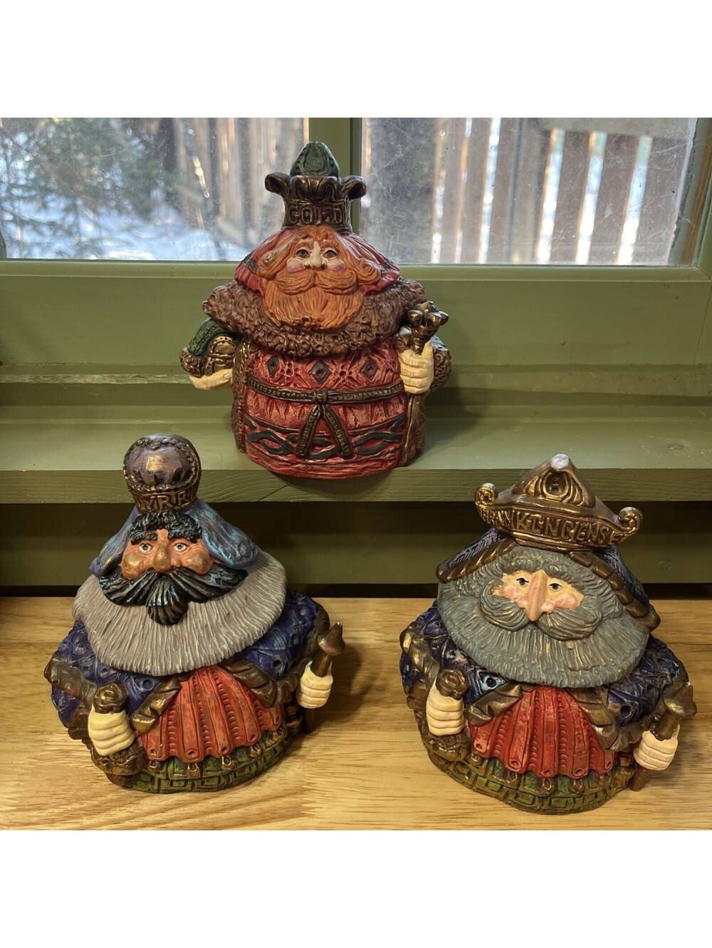 Dept 56 Christmas Candle 3 Wisemen Nativity Ceramic Collectible Vintage Myrrh